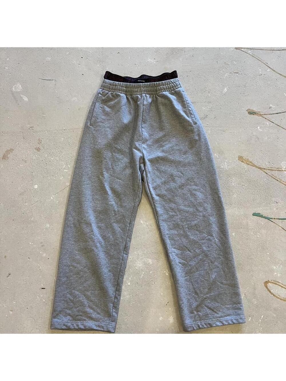Balenciaga Men's Grey Joggers-tracksuit